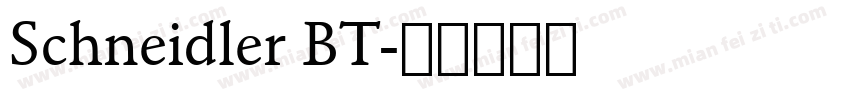 Schneidler BT字体转换
